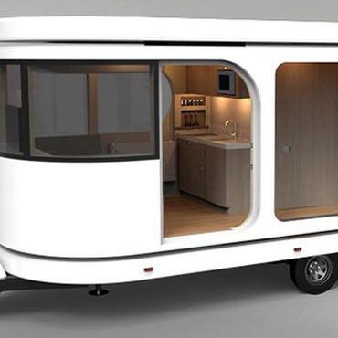 Romotow - The futuristic motorhome swivels 90 degrees and offers 70% more living space!-synthetic teak deck